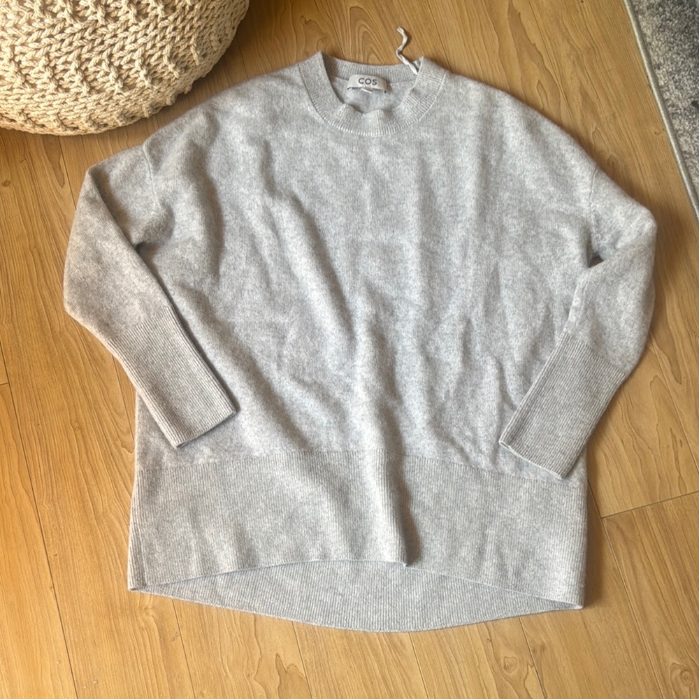 COS Gray Crewneck Sweater